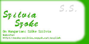 szilvia szoke business card