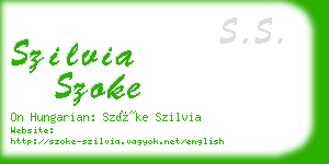 szilvia szoke business card